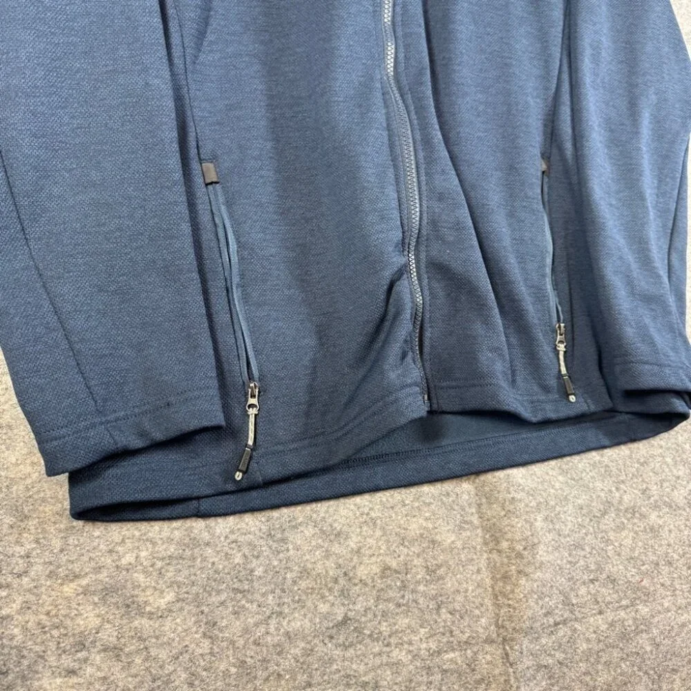 Orvis Blue Full Zip Jacket Men’s Large Performance Outdoor Layer Gorp Core